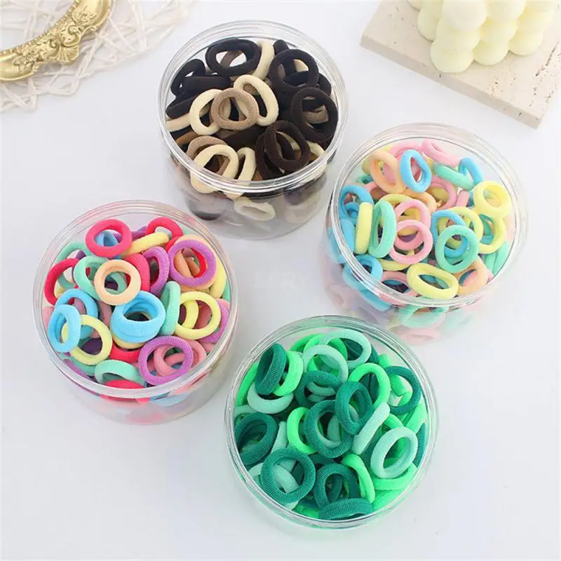 Elastic Hair Band Ease Of Use Elastic Force Hair Ring Baby Girl Hairstyle Girl's Hair Rope Good Elasticity Color Rubber Band