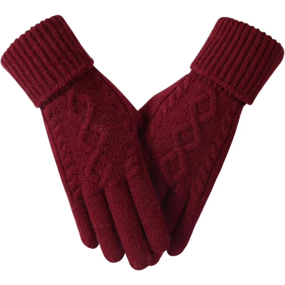 

Зимние перчатки omens — перчатки для женщин в холодную погоду, теплые перчатки с сенсорным экраном на флисовой подкладке, вязаные перчатки с эластичными манжетами