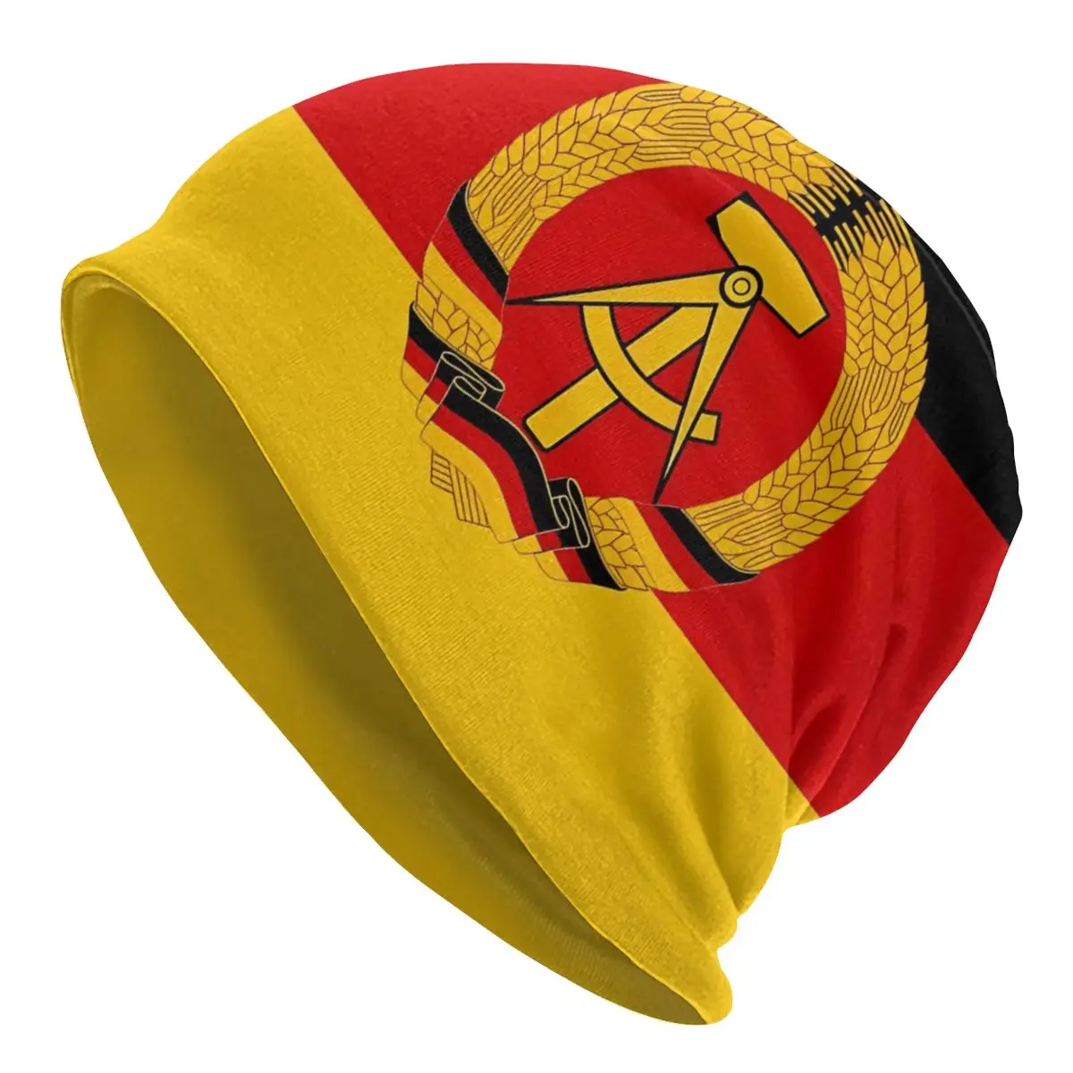 

National Flag Thin Skullies Beanies Caps DDR Hat Sport Sports Bonnet Hats for Men Women