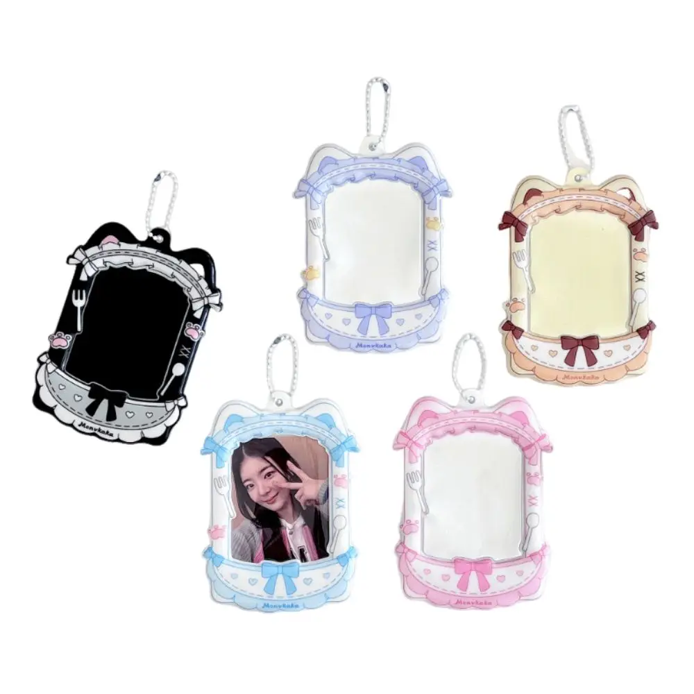 Cute 3 Inch Idol Photocard Holder PVC Picture Display Idol Photo Frame Kpop with Chain Card Holder - view 3