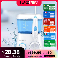 Nicefeel Hydro Jet Oral Irrigator Water Flosser Dental Jet Teeth Cleaner Hydro Jet With 600ml Water Tank & 7 Nozzle and 1 brush