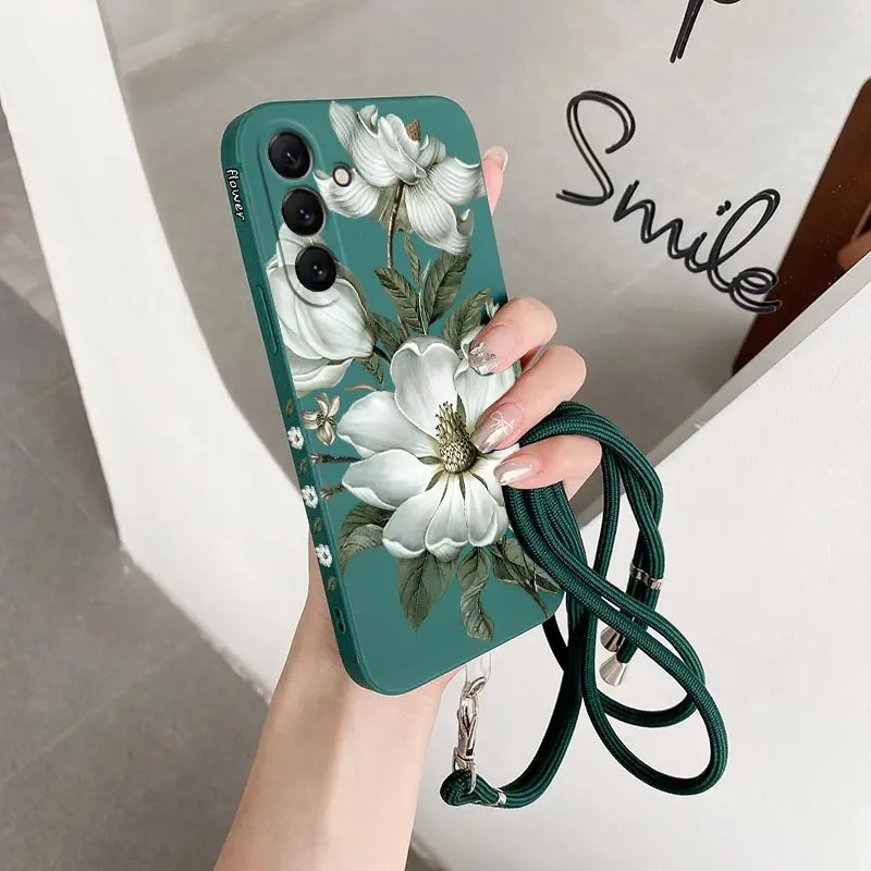 S24 Blooming Peonies Silicone Phone Case For Samsung S21 S21FE S24 S24Ultra S24Plus S22 S22Plus S23Plus S23 S23FE Cover