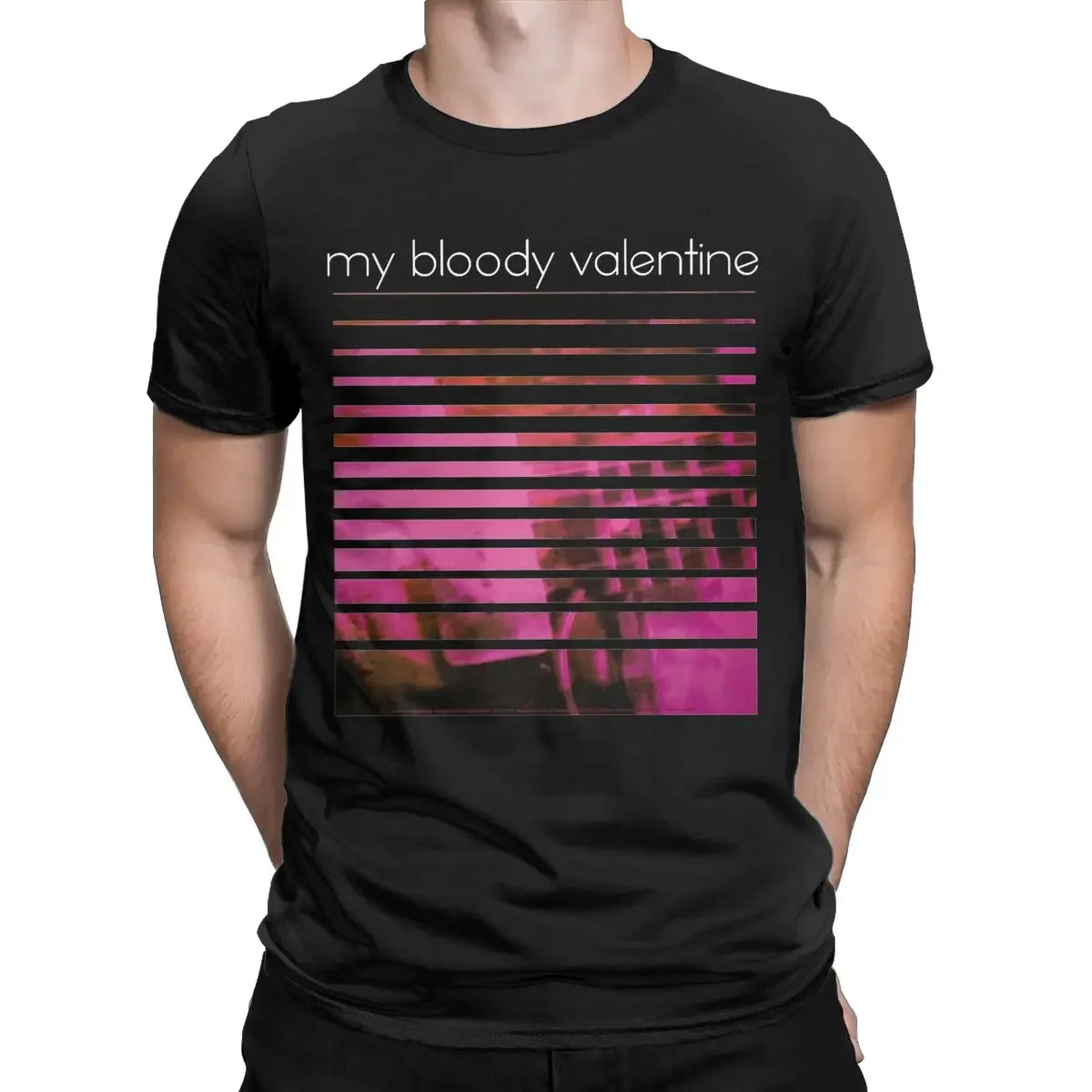 My Bloody Valentine Loveless Tribute T Shirt Men\'s Pure Cotton Humorous T-Shirt Crew Neck Tees Short Sleeve Clothing Plus Size