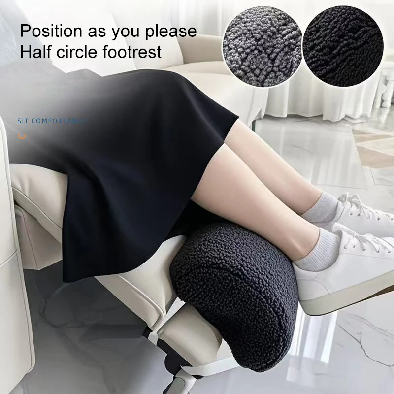 Recliner Leg Rest Cushion Half Roll Leg Pillow for Ankle and Knee Support Ergonomic Comfortable Warm Sofa Footrest Pillow
