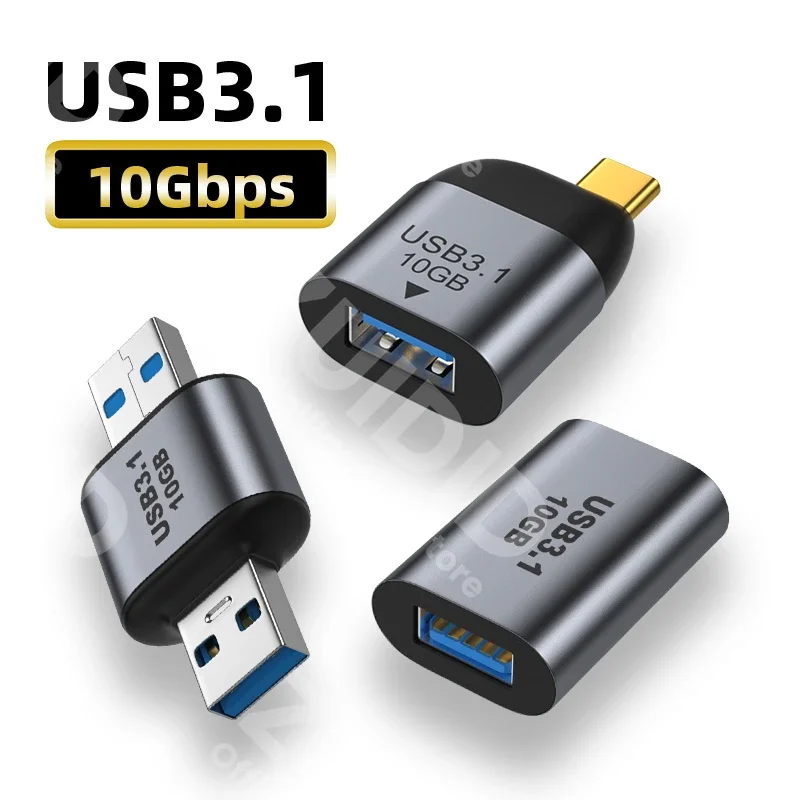 USB 3.1 To Type C OTG Adapter 10Gbps Fast Charging Charger Converter for MacBook Huawei Samsung Xiaomi Audio Video Hard Drive