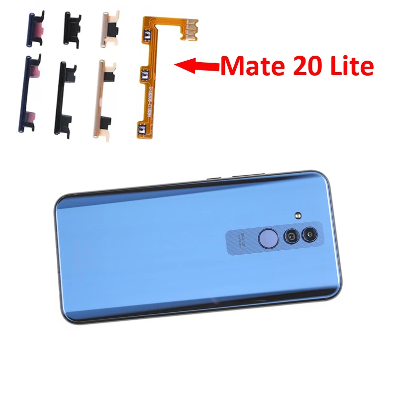 For Huawei Mate 20 Lite Phone Housing Frame New On Off Side Key Power Volume Button Flex Cable Repair Part For Mate 20 Pro