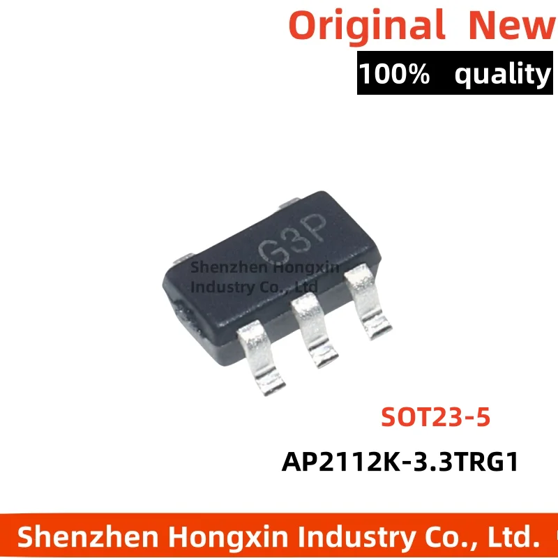 

10 pieces New AP2112K-3.3TRG1 silk screen G3P LDO voltage regulator chip patch SOT23-5