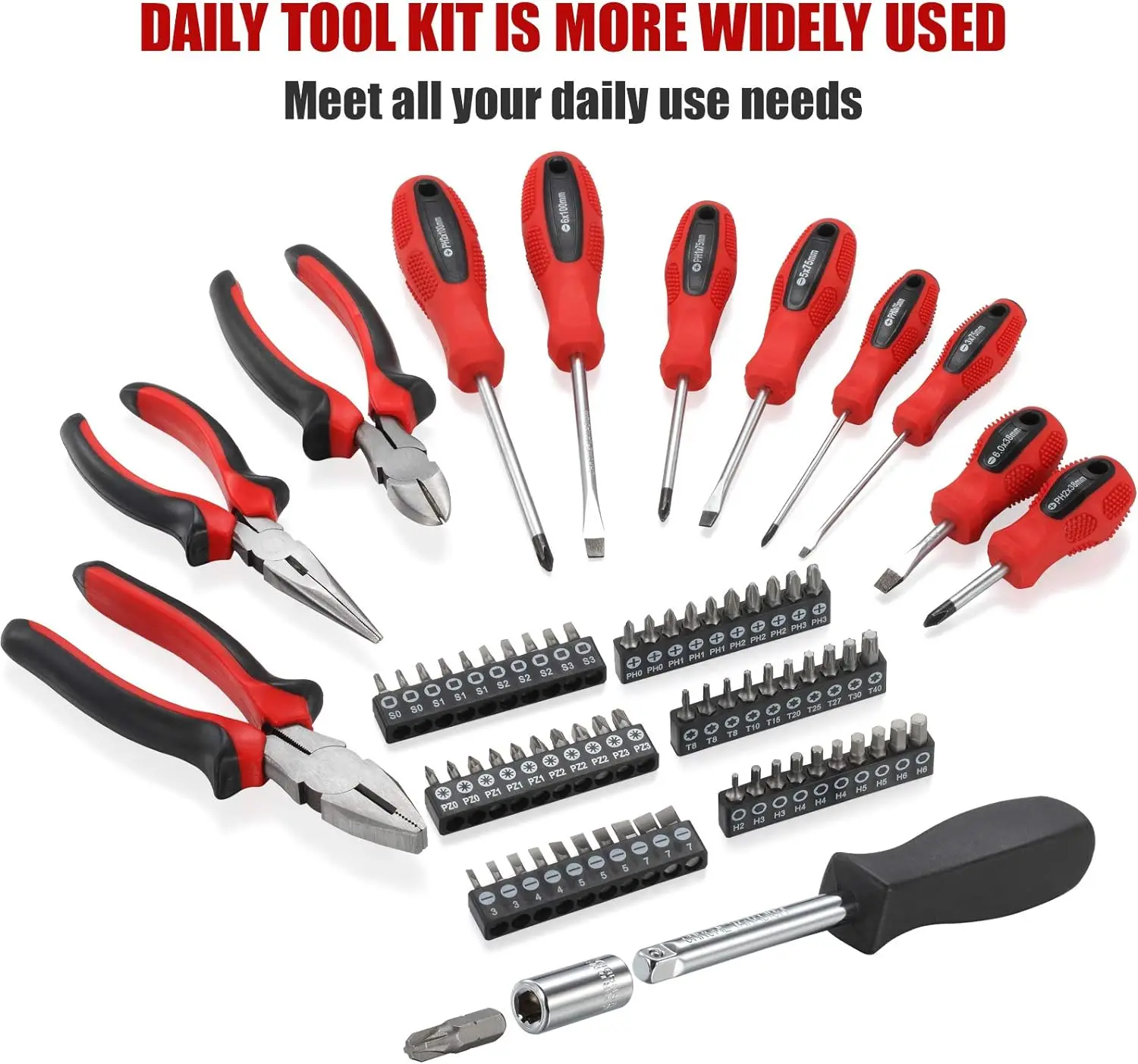 ARUCMIN 438-Piece Mechanics Tool Set with 3-Drawer Heavy Duty Metal Box Repair Tool