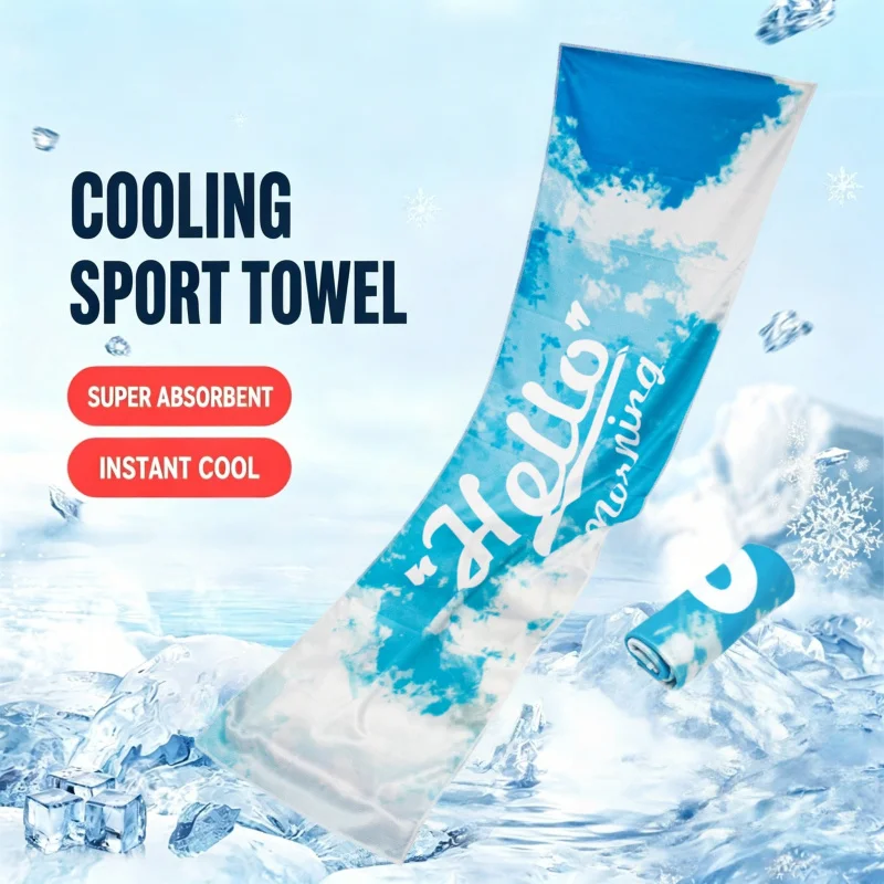 AliExpress NONE 1pc Cooling Sports Towel Instant Chill Quick Dry Sweat Absorbent Portable Towel for Gym Running Yoga Cycling Outdoor Workout