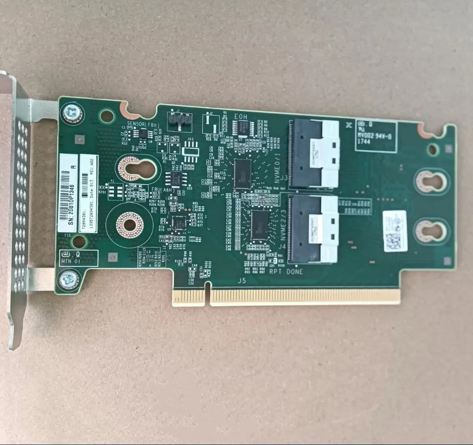 SlimSAS 1 to 2 NVMe U.2 Expansion card SFF-8654-8i Port 00PH650