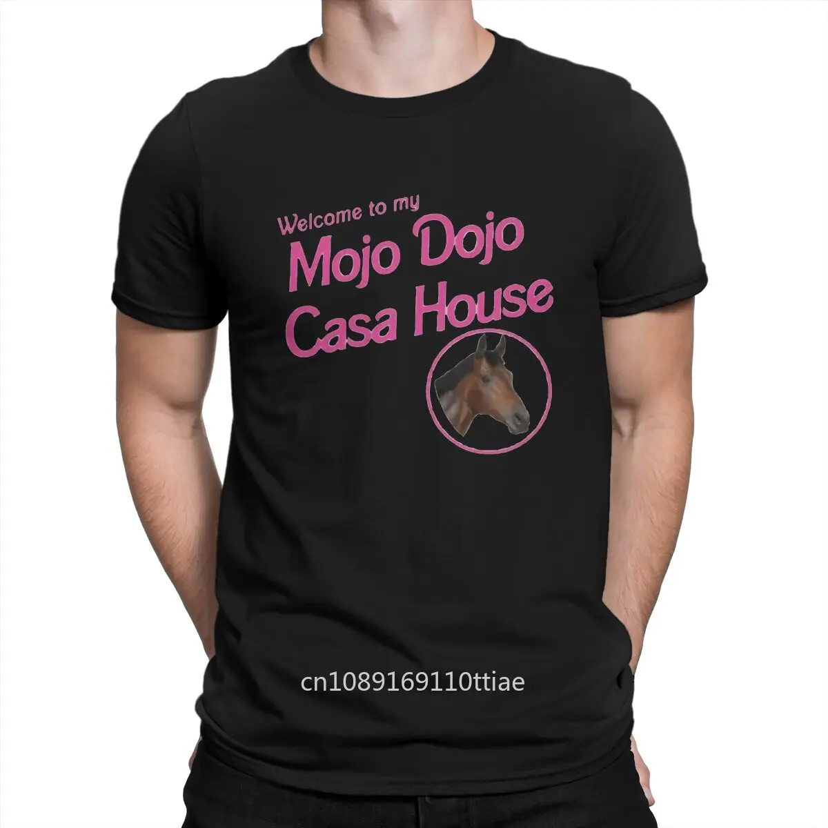 Ken's T-Shirts for Men M-Mojo Dojo Casa Houses Vintage 100% Cotton Tees Round Neck Short Sleeve T Shirt Printed Tops