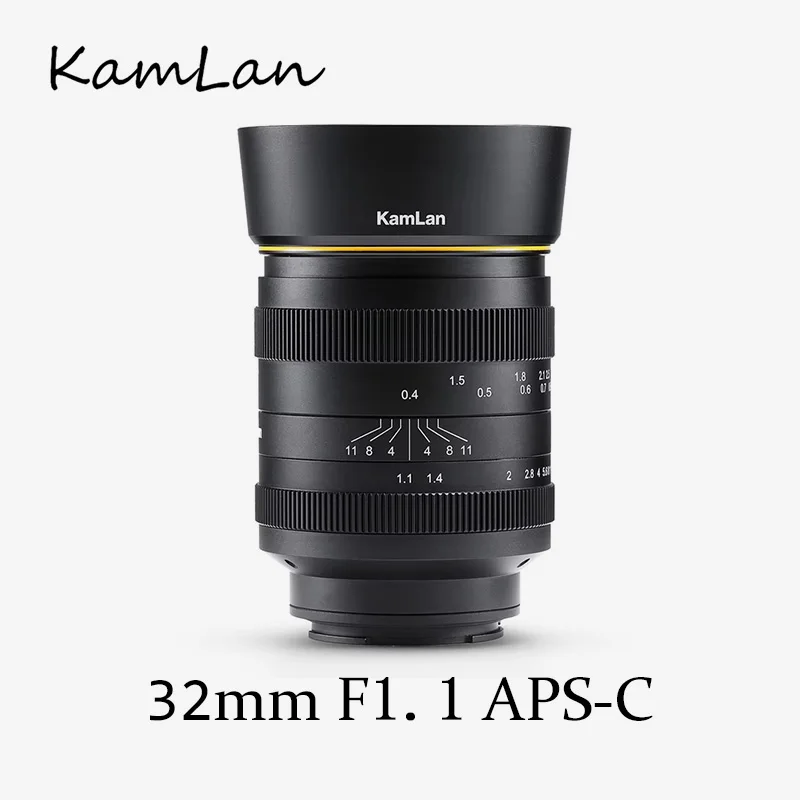 

Kamlan 32mm f1.1 APS-C Manual Focus Large Aperture Lens for Sony E/ Canon M/ Fuji X/ M43 Mirrorless Cameras