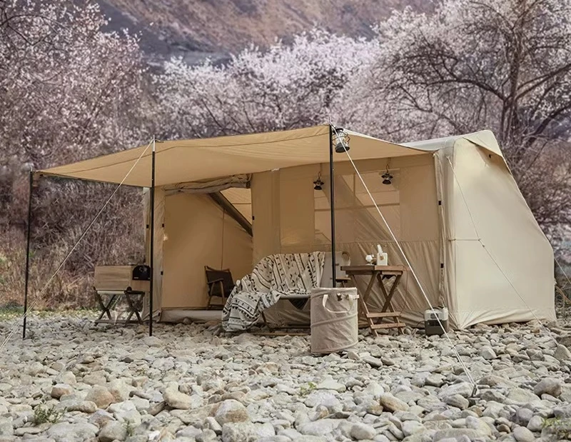 Factory Hot Selling YL-91 Glamping Inflatable Camping Tent Outdoor Polyester Fabric Waterproof Air Tent