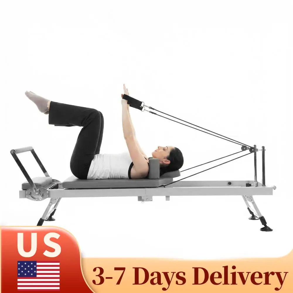 

78 In Smooth Glide Carriage Reformer with Springs Resistance Quick-Assembly Pilate Reformer 300 LBS Capacity for Cardio Workouts