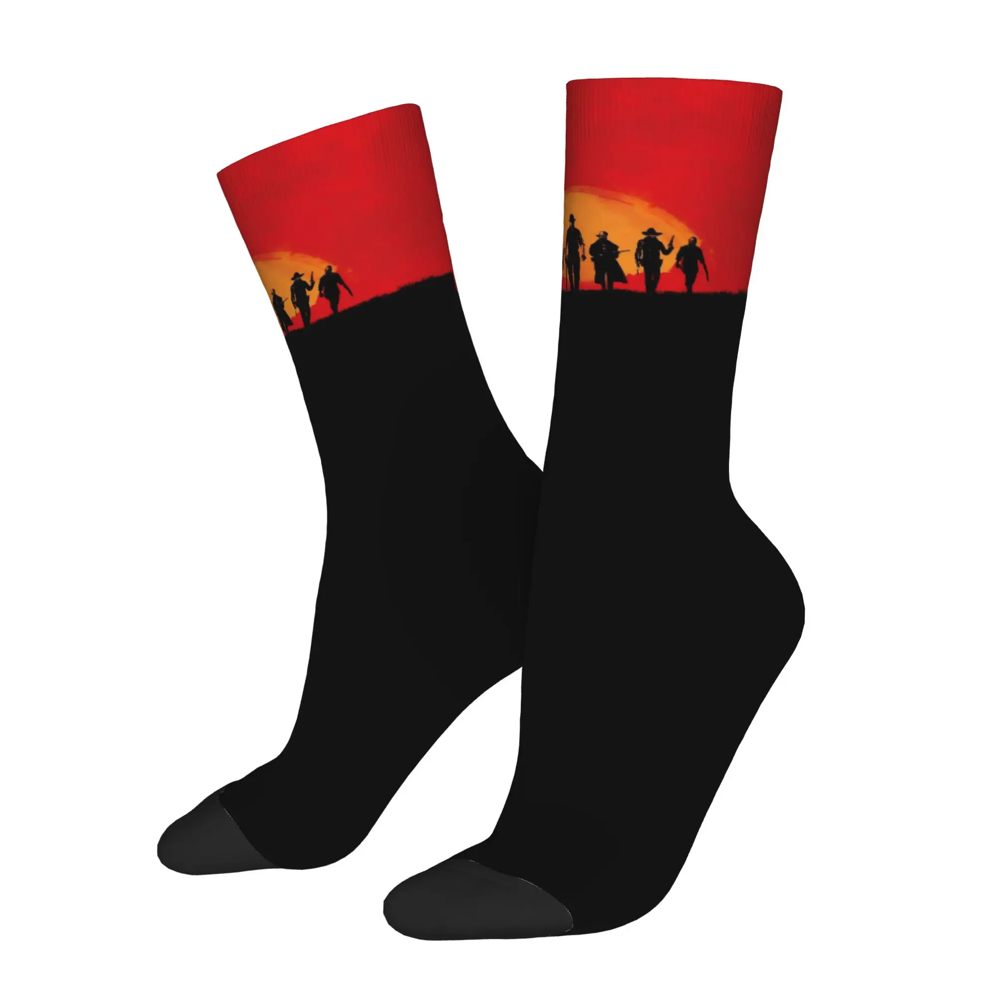Autumn Winter Harajuku Unisex Red Dead Redemption Socks John Abigail Jack Non-slip Middle Tube Socks