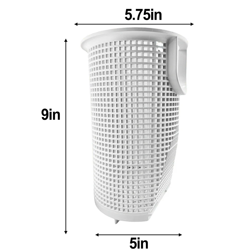 Cesta de filtro de plástico blanca de repuesto para Hayward SPX3000M, 5x9x5.75 pulgadas, colector de residuos para piscina y spa, accesorios para arena
