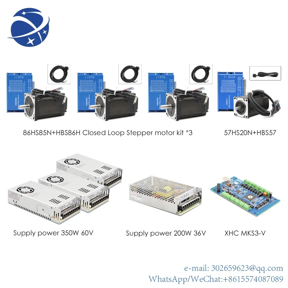 closed loop stepper with supply power  controller 4Axis name34  motor kit