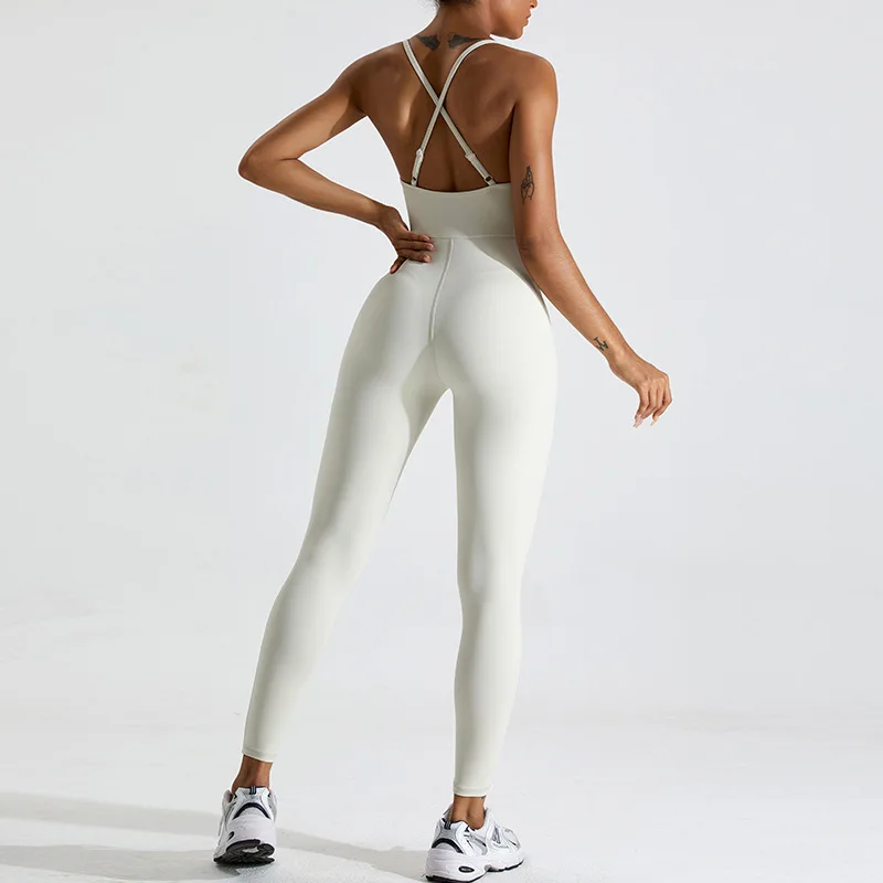 

Beautiful Back Jumpsuit Women's Sportswear Yoga Suit Yoga Exercise Jumpsuit Jumpsuit Sportswear Gym Workout Wear Leisure Fitness