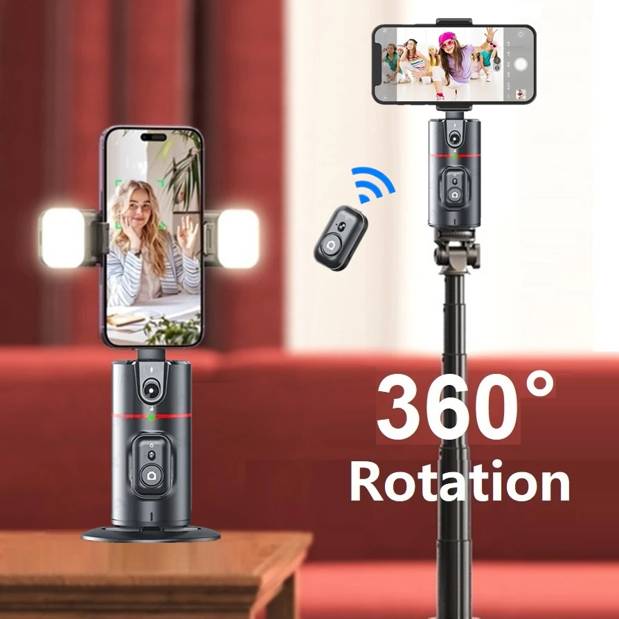 Imagem -06 - Auto Face Tracking Phone Holder Fill Light Dobrável Rotação 360 ° Gimbal Tripé para Gravação de Vídeo ao Vivo