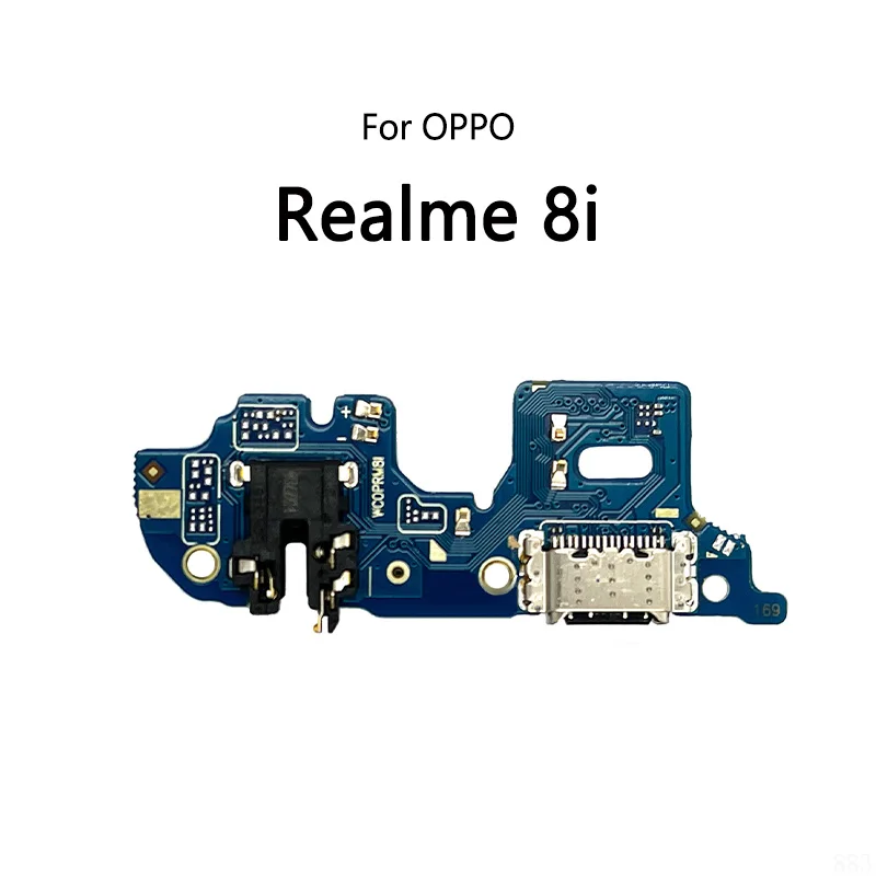 Puerto de base de carga USB, conector Jack, Cable flexible para OPPO Realme, 7 Pro, 7i, 8i, 8, 4G, 5G, 8S, 9i, módulo de placa de carga