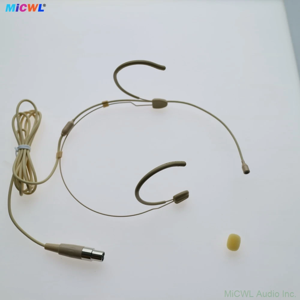 ميكروفون احترافي TA4F Mini 4Pin معلق للأذن لجهاز إرسال Shure اللاسلكي BeltPack كابل قوي