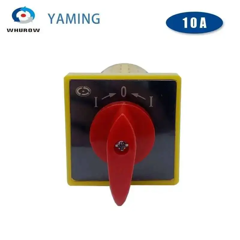 HZ5B-10/3 B005 Reset Momentary 3 Positions Manual Transfer Rotary Cam Switch Electric Silver Contact 10A Three Poles