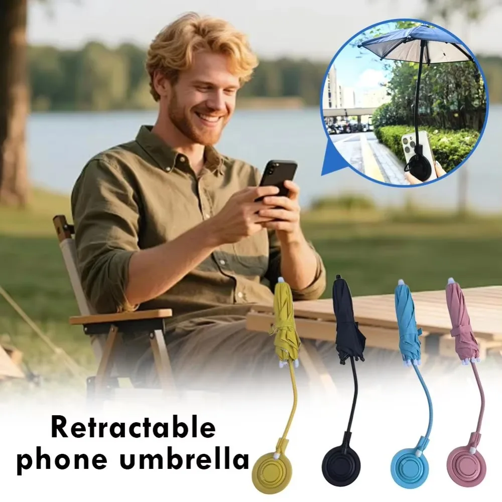 

Universal Adjustable Magnetic Phone Umbrella Sun Ring Holder 360° Rotation Phone Stand Mini for Magsafe/IPhone/Samsung Mac