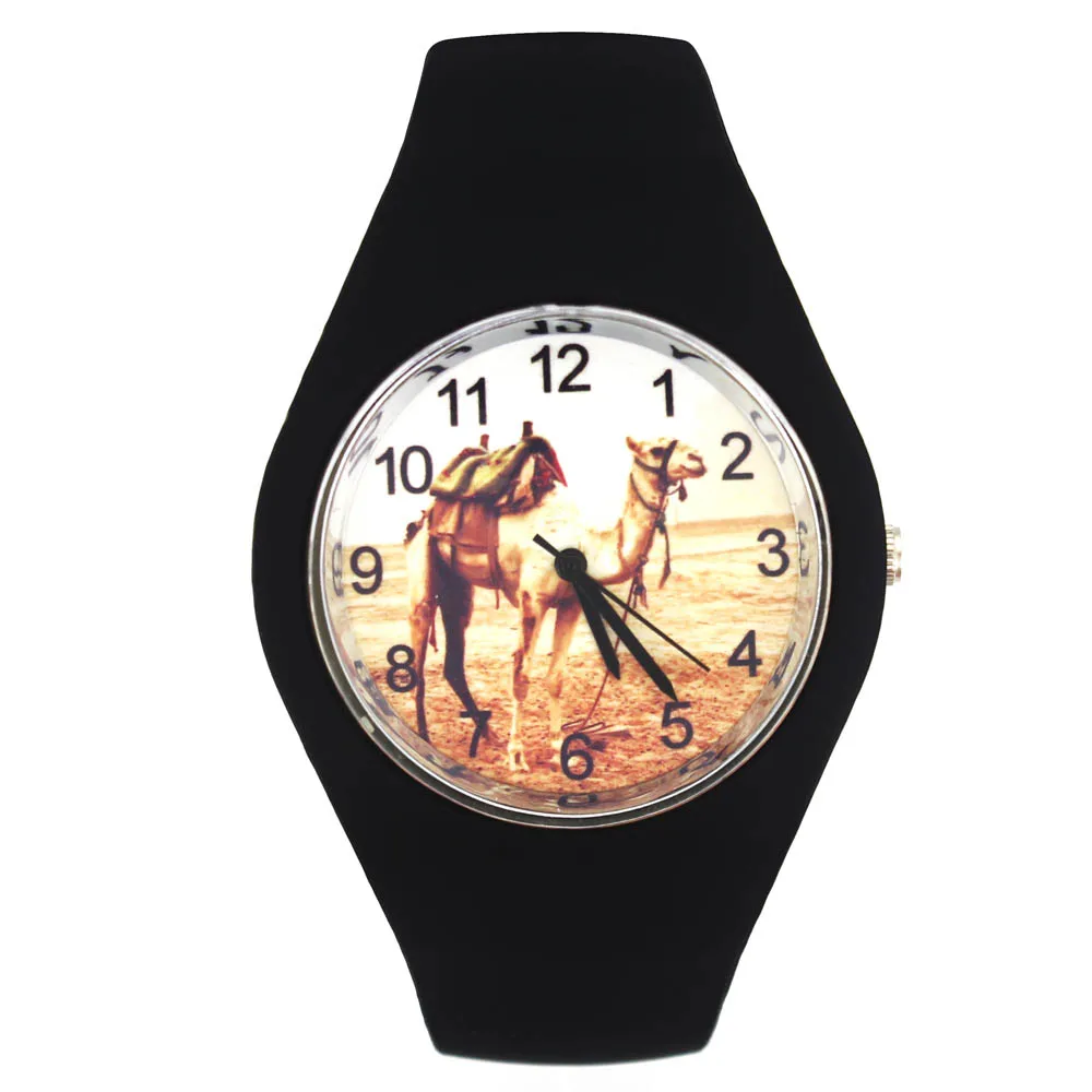 

Desert Camel Arabic Travel Women Men Sport Silicone Strap Analog Quartz Wrist Watch