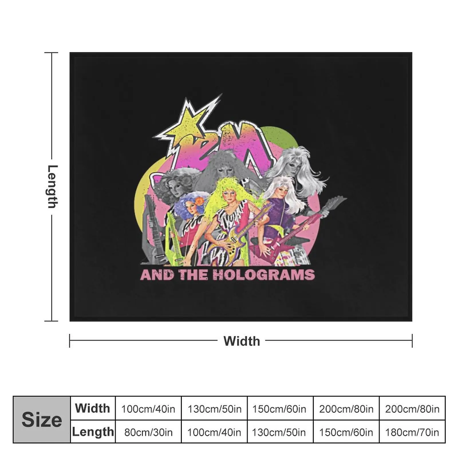 Jem Retro and the holograms Throw Blanket Polar anime Retros heavy to sleep Blankets