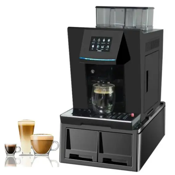 

Good operated 3 times QC electric commercial maker fully automatic coffee machine with milk tea shop