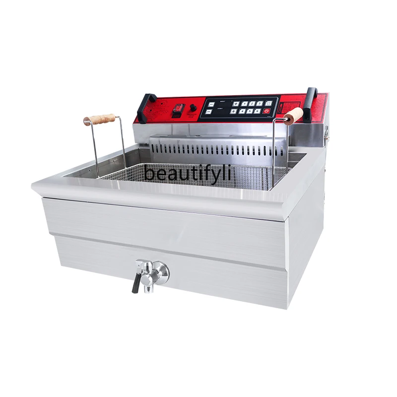 

Large-capacity electric fryerautomatic single-cylinder constant temperature frying equipment for French fries and chicken frying
