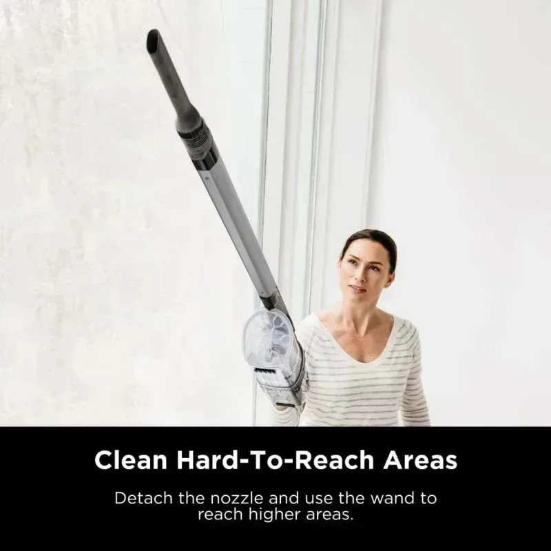 PMD4-Shark IX141 Pet Cordless Stick Vacuum XL كوب غبار، مصابيح أمامية LED، محمولة باليد قابلة للإزالة، أداة شقوق، وقت تشغيل 40 دقيقة، رمادي/Ir،