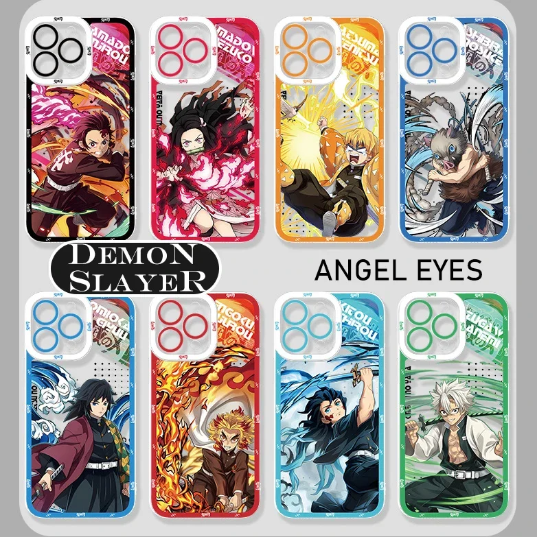 Japan Anime Demon Slayer Case For Samsung Galaxy S24 S23 S22 Ultra S21 S20 FE Note 20 10 Plus A15 A25 A35 A55 Silicone Back Capa