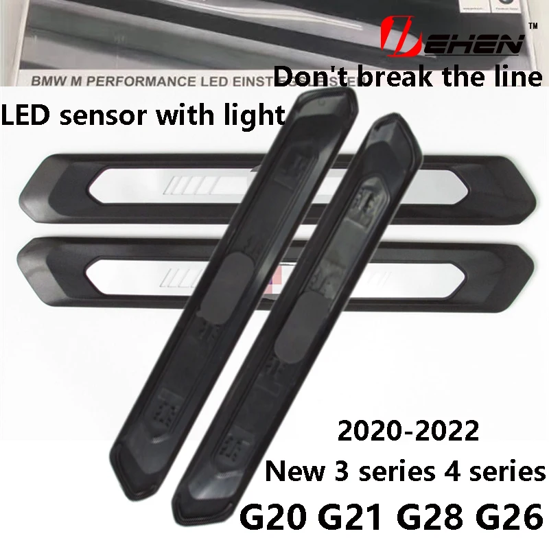 LED Light Door Sill For BMW 3 4 Series G20 G21 G28 G26 X3X4 G08 G01 G02 iX3 Welcome pedal threshold bar