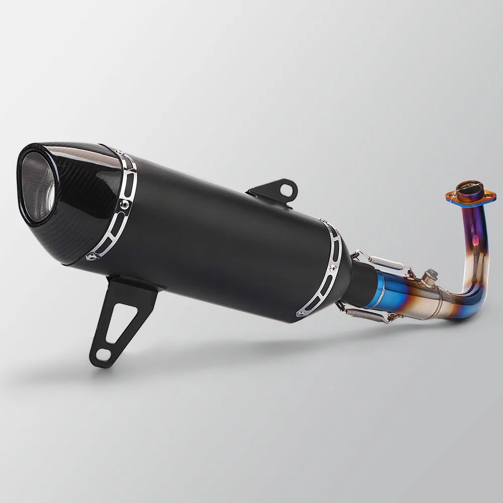 

For Yamaha Xmax XMAX300 2017-2024 motorcycle exhaust Full system blue manifold Connect Escape Carbon R77 Muffler with DB Killer