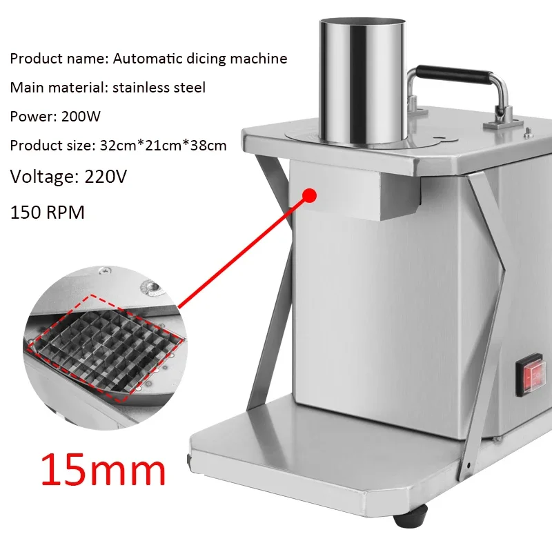 

Electric Dicer Vegetable Meat Carrot Diced Fruit Potato Cutting Machine Onion Ring granules commercial artifact food trucks