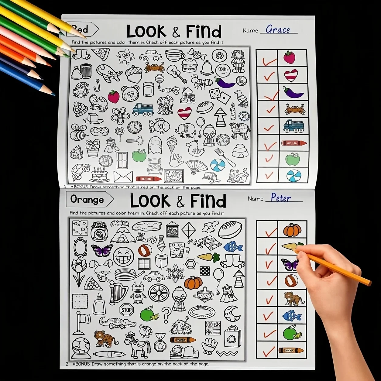 Interactive Treasure Hunt Book for Kids, Visual Search Practice Activity Book, Early Learners, Spot the Difference Book, Classroom and Homeschool Learning, Back-To-School Supplies, Easter