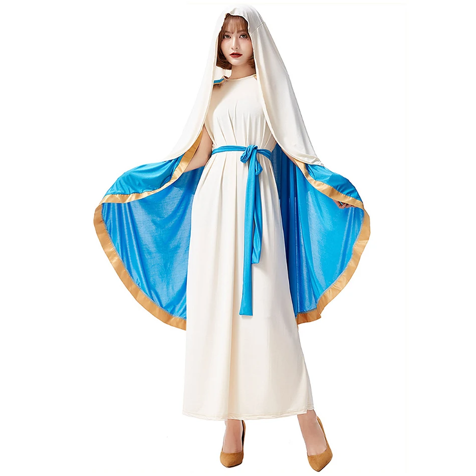 Shepherd Sleeveless Cosplay Robe Shawl Outfits Girls Ancient National Dress Kids Performance Clothes Family Matching Beige Frock