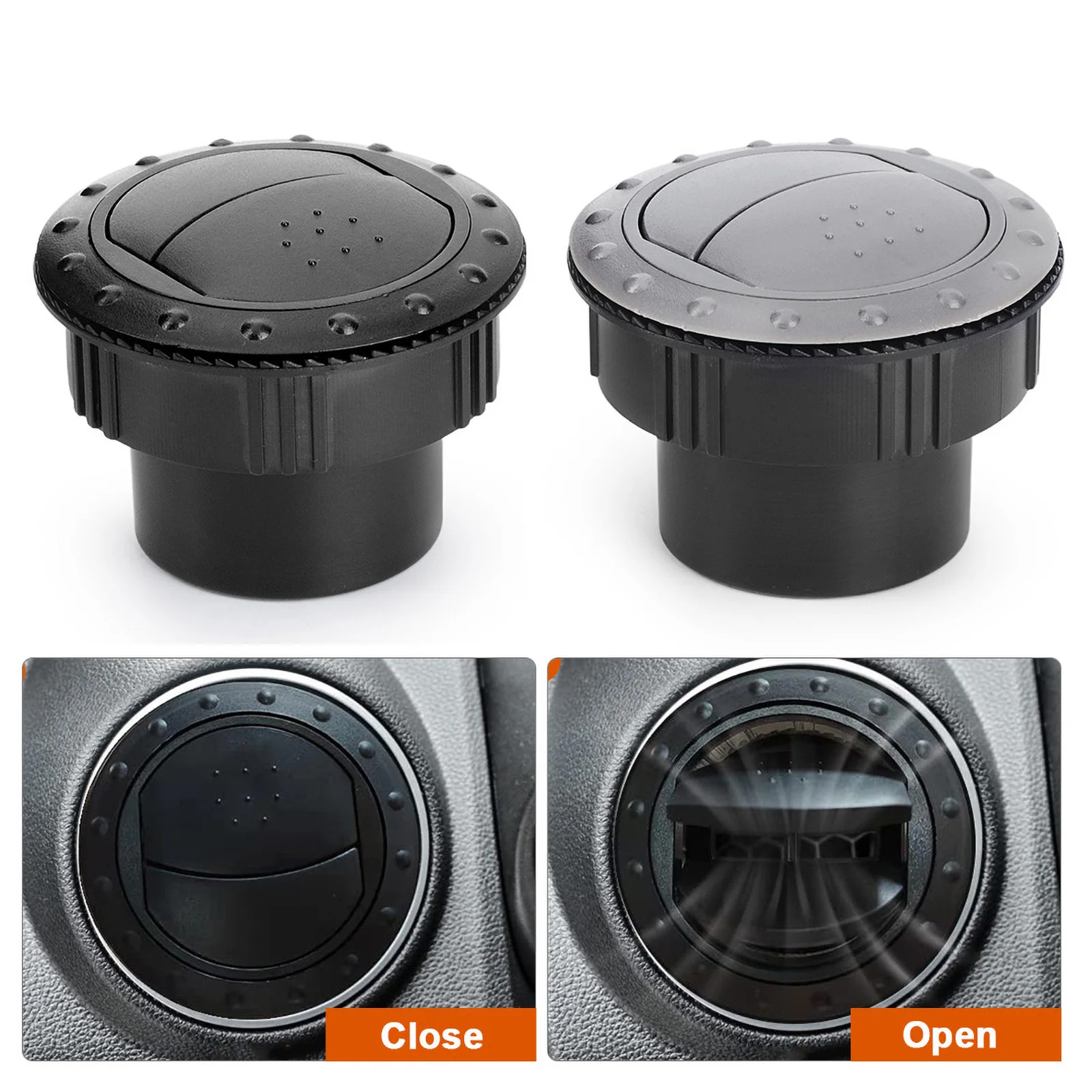 For Bus RV Camper ATV A/C  Car Dashboard Knob Type Rotation 65MM Universal Air Conditioning Outlet Vent Deflector  CNSPEED