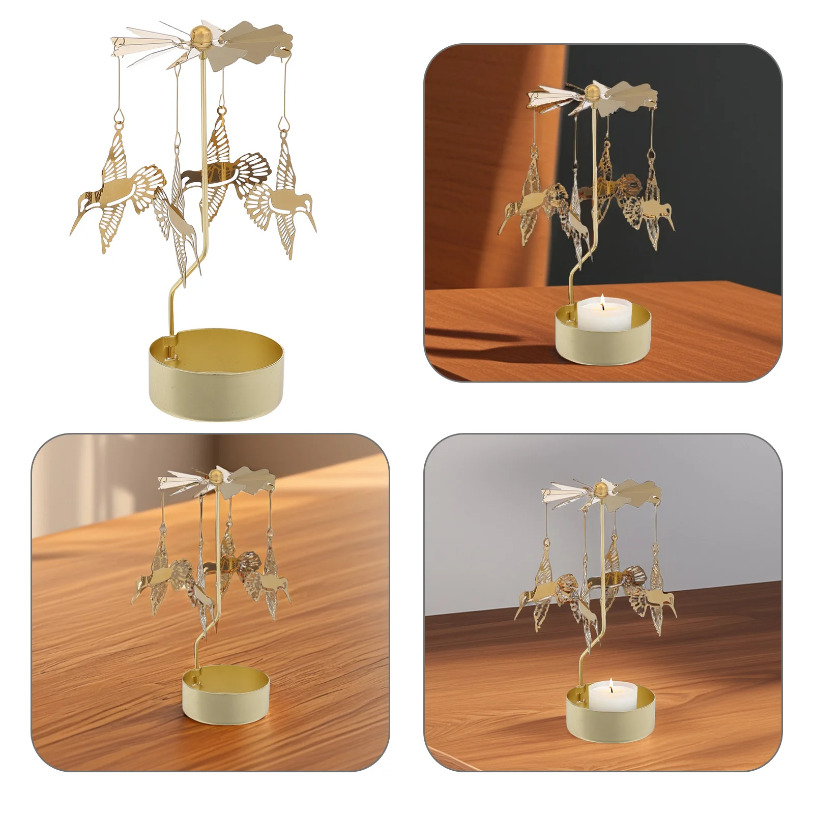 الطائر الطنان الشاي ضوء دائري الدورية حامل الروائح موقد زيتي سبينر للمنزل غرفة المعيشة ديكور غرفة نوم #1