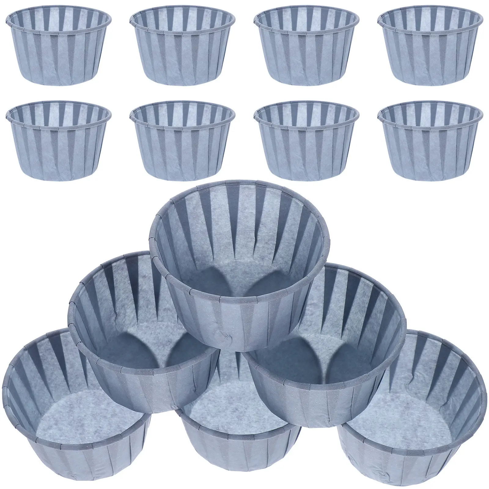 100pcs Heat-Resistant Paper Cake Cups For Muffins Cupcakes Baking Desserts Wedding Tea Party Bakery Restaurant Use