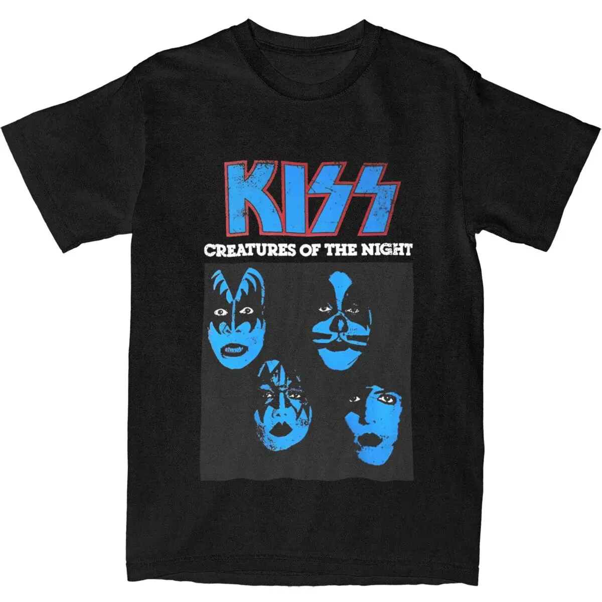 

Streetwear T Shirt American Kiss Rock Music Band Pure Cotton T-Shirts Tour Tshirt for Male Beach Casual Short Sleeve Top Tees