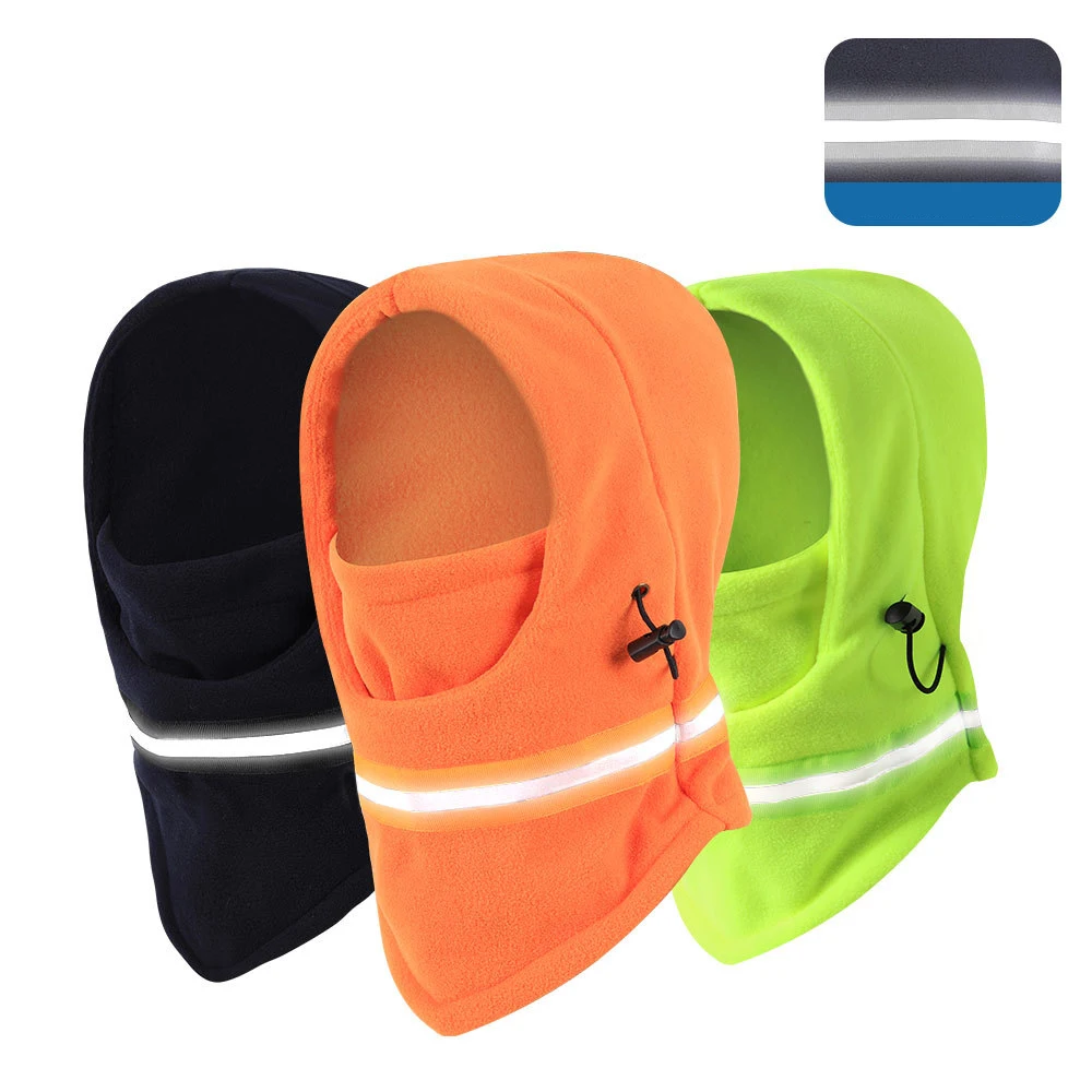 Winter Spring Men's Balaclava Cycling Mask Night Reflective Strip Ski Mask Hat Warm Motorcycle Sports Adjustable Head Cover