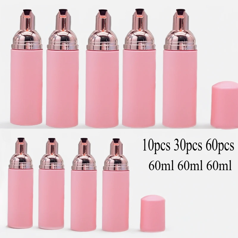 Wholesale 60ml Foam Pump Bottle Empty, Reusable Travel Spray Bottle Leak-proof Foam Pump Bottle for Makeup Remover (10/30/60PCS)