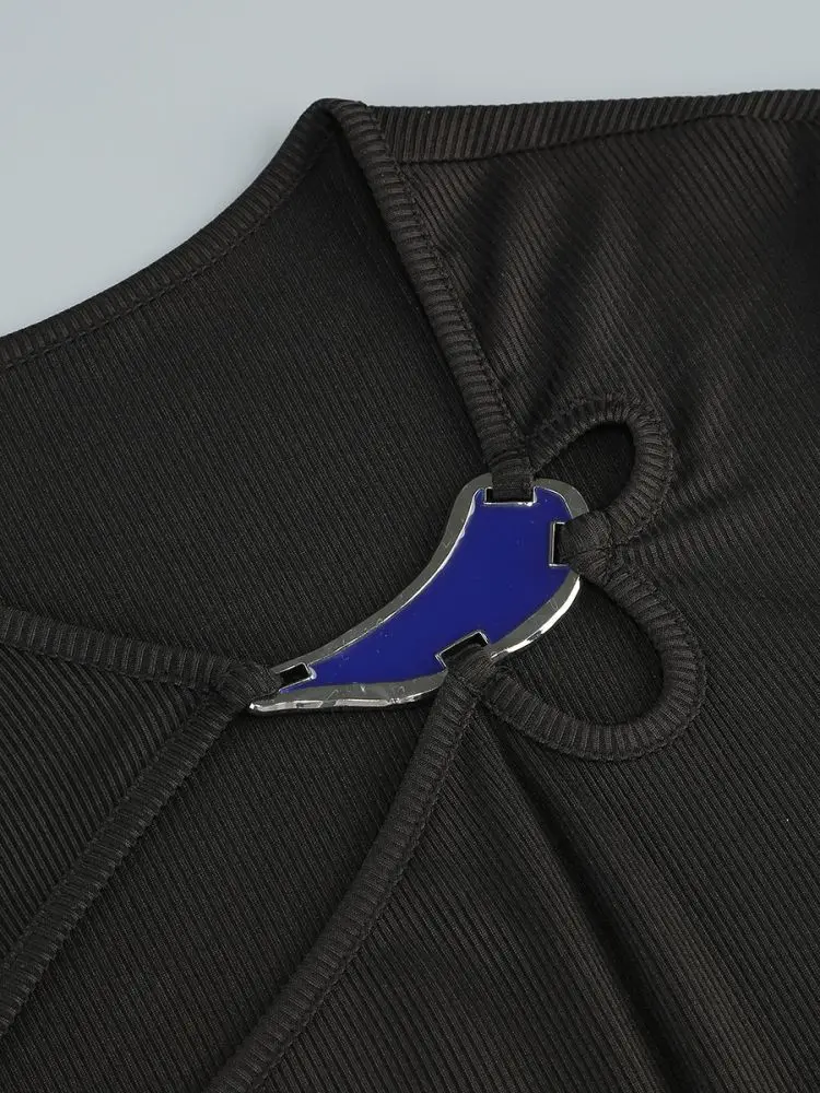 فاخر المرأة المشاهير مثير قطع الزهور كم طويل أسود فستان طويل زخرفة المعادن الجانب الشق مساء نادي فستان الحفلات