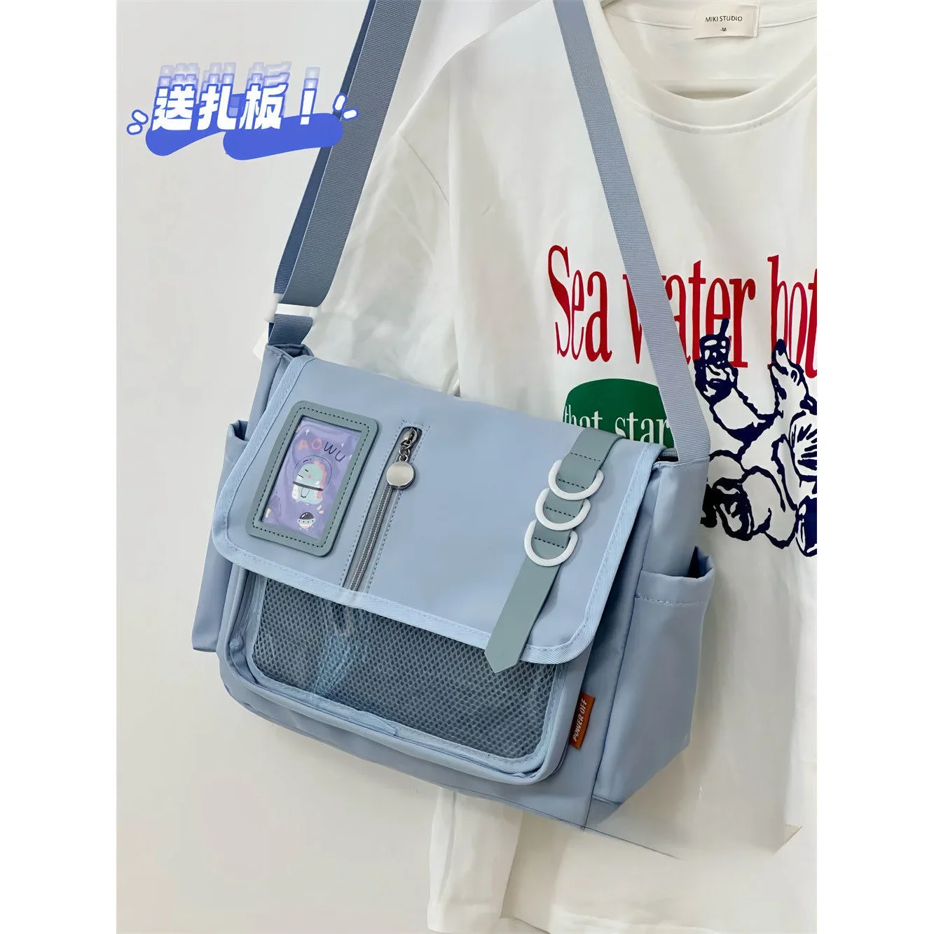 Transparent Itabag Crossbody Bag DIY Badges Display Plate Ita Bag Y2K Japanese Harajuku School Bags For Teenage Girls New 2024