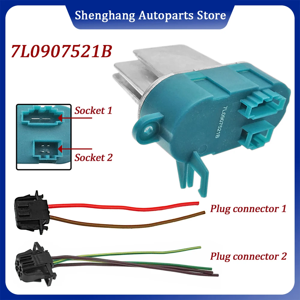 

7L0907521B Heater Blower Fan Motor Resistor Regulator 7L0907521A 7L0907521 For Seat VW Touareg Amarok Transporter Sharan Audi Q7