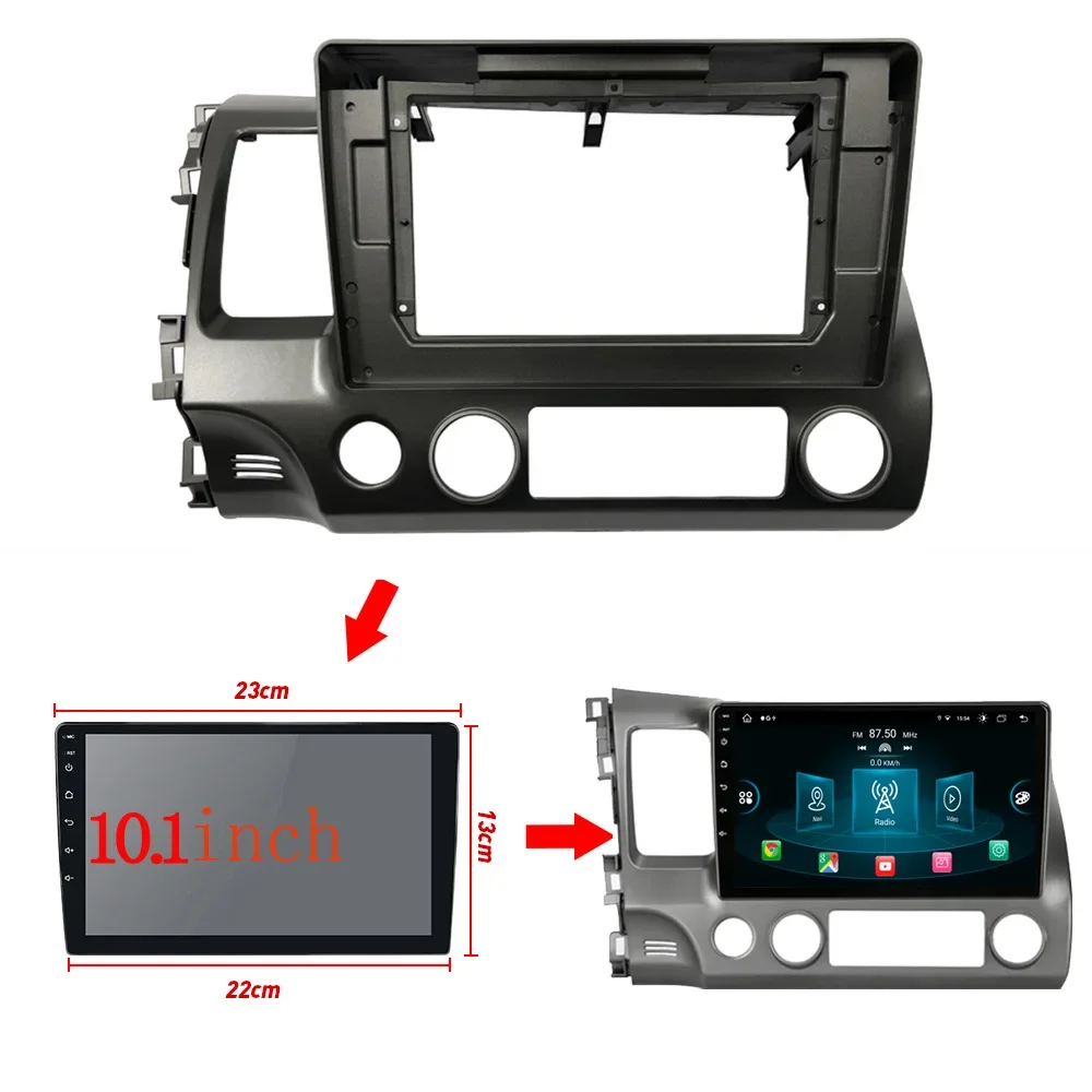 

Car Audio Radio Fascia Frame Adapter 10.1inch Big Screen DVD Player Fitting Panel Frame Kit for Honda Civic 2006-2011 car panel