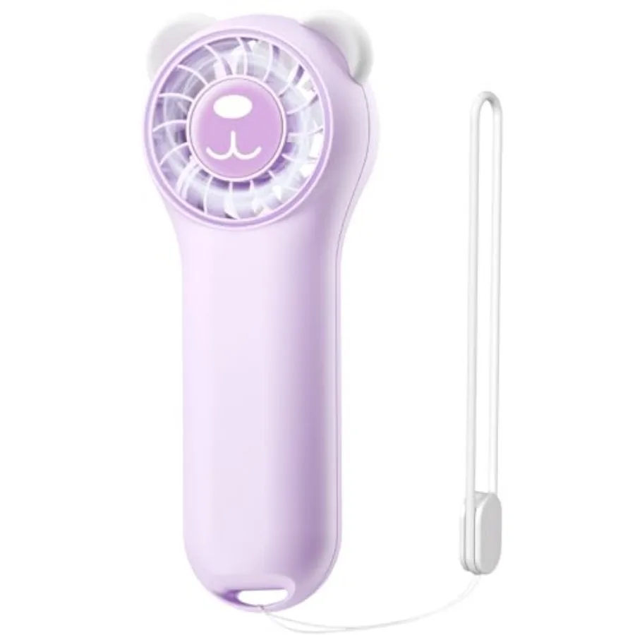 

Portable Handheld Fan, Cute Bear Mini Fan with 11000 RPM High Speed, Rechargeable Personal Fan with 4 Speeds, Pocket Small Fan
