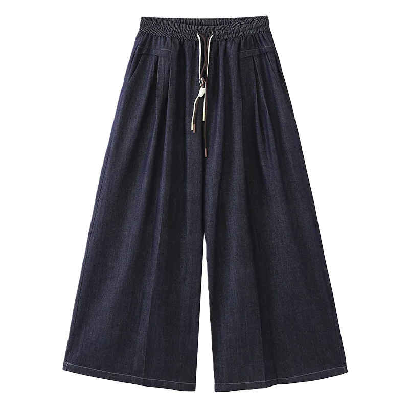 

Модные женские джинсы больших размеров XXXXXL с широкими штанинами, весна 2026, с высокой талией, длинные, свободные, модель 603